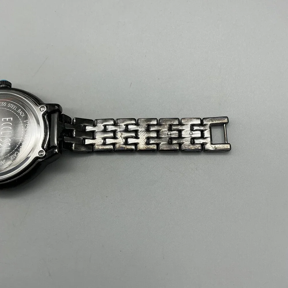 Ecclissi 33822 Womens Watch 36mm Blue Dial Sterling Silver in Box New Battery